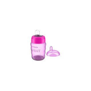 Copo Clássico Philips Avent 260ml 12M+ com Bico em Silicone Rosa - Twisted Media 