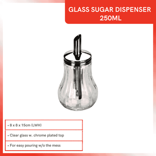 Dispensador de Açúcar IBILI Eco em Vidro e Aço Inoxidável 0,25L - Twisted Media