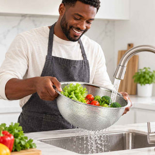Escorredor Ibili Smart Strainer em Aço Inoxidável 18/10 - Twisted Media