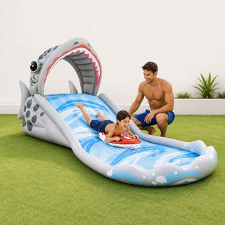 Escorregador Aquático Insuflável INTEX Tubarão com 2 Pranchas - Twisted Media
