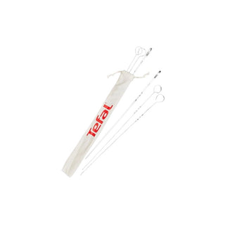 Espetos Tefal de Aço Inoxidável para Churrasco 6 Peças - Twisted Media 