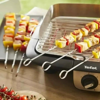 Espetos Tefal de Aço Inoxidável para Churrasco 6 Peças - Twisted Media 