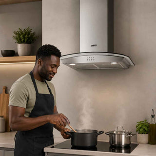 Exaustor de Chaminé Zanussi 60cm Design Moderno e Extração Eficiente - Twisted Media