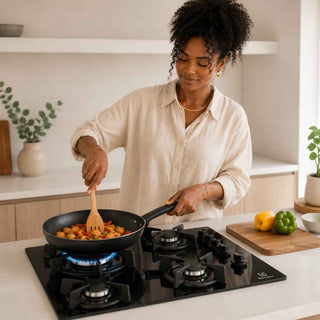 Fogão a Gás ELECTROLUX 58cm Placa em Vidro Preto com 4 Queimadores - Twisted Media