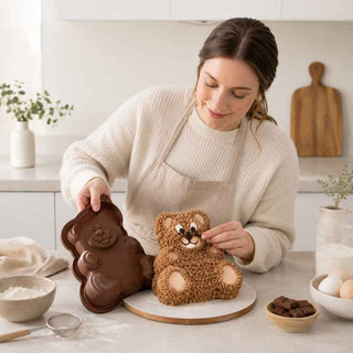 Forma de Silicone para Bolo Ursinho Teddy Bear 26cm - Twisted Media