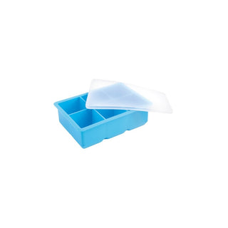 Forma para Cubos de Gelo XL Quadrados com Tampa em Silicone (6 Cavidades) - Twisted Media