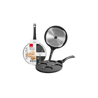 Frigideira Natura 4 Mini Pancakes Alumínio Fundido Antiaderente - Twisted Media
