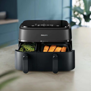 Fritadeira a Ar Philips Dual Basket Série 3000 - 9L 2750W com Duas Gavetas  - Twisted Media 