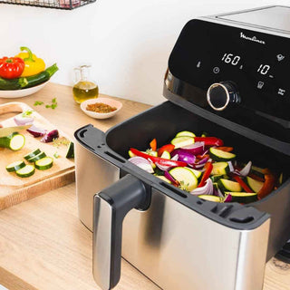 Fritadeira sem Óleo MOULINEX Easy Fry Mega 7,5L Inox - Twisted Media