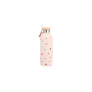 Garrafa Infantil Tutete Aço Inoxidável com Capa Rosa de Neoprene Personalizável - Twisted Media 