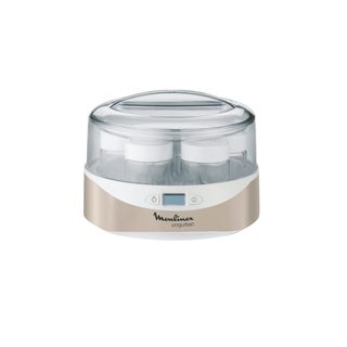 Iogurteira Moulinex Yogurteo com 7 potes de vidro para preparar iogurtes caseiros disponível na loja online Twisted Media Angola
