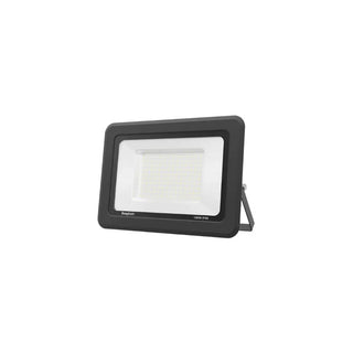 Refletor LED 100W 4000K em instalação externa, iluminando pátio - Twisted Media 