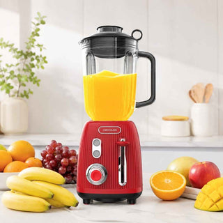 Liquidificador Power Black Titanium RetroRed Cecotec 1200W com Jarro de Vidro 1,5L - Twisted Media