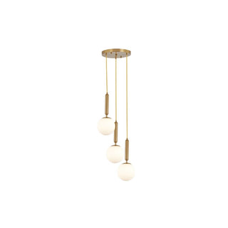Luminária Pendente Decorativa Dourada em Vidro 3xG9 - Twisted Media