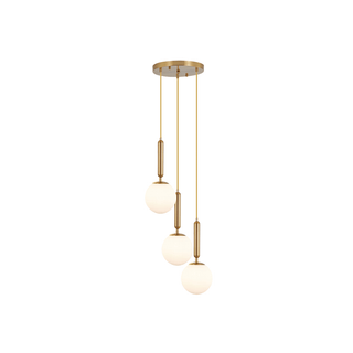 Luminária Decorativa Dourada em Vidro 3xG9 - Twisted Media