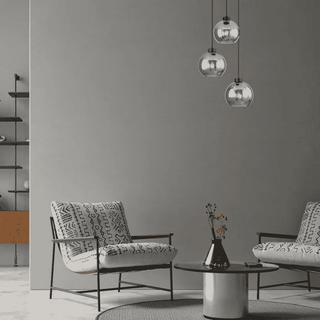 Luminária Decorativa Preta com Vidro Fumado 3xE27 - Twisted Media