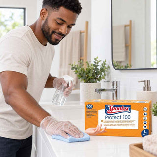 Luvas Descartáveis Spontex Protect em Vinil Tamanho L – 100 Unidades - Twisted Media