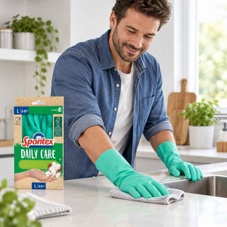Luvas Domésticas Spontex Daily Care Tamanho L 8–8,5 - Twisted Media