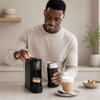 Máquina Nespresso Mini +Espumador de Leite Aeroccino - Twisted Media