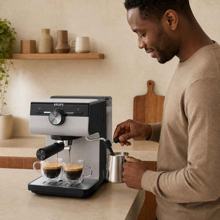 Máquina de Café Expresso Manual Krups Authentic Cinza - Twisted Media