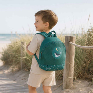 Mochila Infantil Monnëka Whale Teal - Twisted Media
