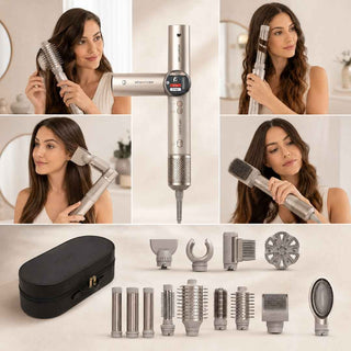 Modelador de Cabelo Cecotec AirGlisse 14 em 1 Flex Champagne - Twisted Media