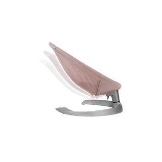 Espreguiçadeira NUNA LEAF Grow Blush, ideal para bebês até 60 kg. Movimentos laterais suaves e silenciosos, design elegante, e tecido orgânico