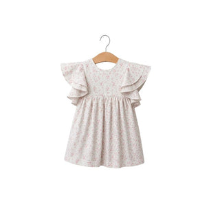 Vestido Rosa Floral PUKATUKA 100% Algodão para Meninas - Twisted Media