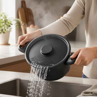 Panela para Massa Inducta 22cm com Tampa Escorredora Indução - Twisted Media