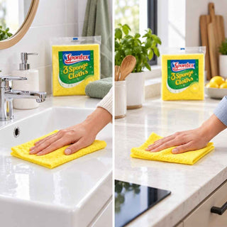 Panos-Esponja Spontex Wipe Premium em Celulose Natural – Pack de 3 - Twisted Media
