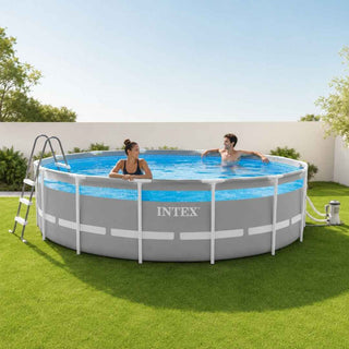 Piscina INTEX Premium Prism Frame Clearview 4,27x1,07m com Bomba - Twisted Media