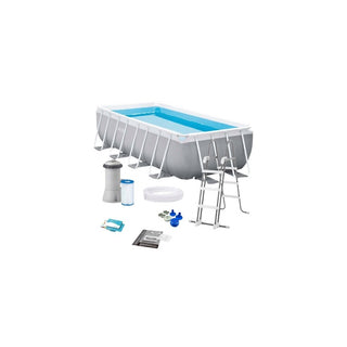 Piscina INTEX Prism Frame 4x2x1m com Bomba  - Twisted Media