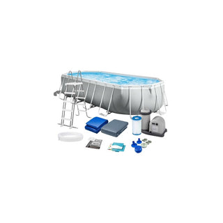 Piscina INTEX Prism Frame Oval 6,10x3,05x1,22m  - Twisted Media