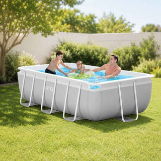 Piscina INTEX Prism Frame Retangular 300x175x80cm com Bomba - Twisted Media