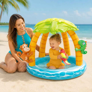 Piscina Infantil Insuflável INTEX Ilha Tropical com Guarda-Sol e Piso Acolchoado - Twisted Media