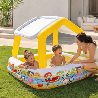 Piscina Infantil Insuflável INTEX com Guarda-Sol  - Twisted Media