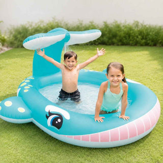 Piscina Insuflável Infantil INTEX Baleia com Spray - Twisted Media