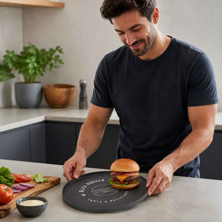 Prato Raso Tramontina Black Burger 20cm em Polipropileno - Twisted Media