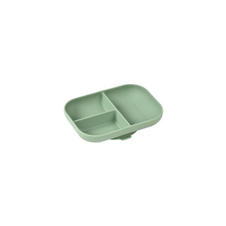 Prato de Silicone com Divisórias e Ventosa Béaba Verde - Twisted Media 