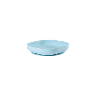 Prato de Silicone com Ventosa Béaba Azul - Twisted Media 