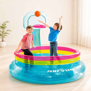 Pula-Pula Insuflável Infantil INTEX com Cesto de Basquetebol - Twisted Media