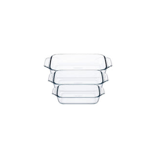 Pyrex Conjunto de Travessas Retangulares de Vidro 3 Peças - Twisted Media