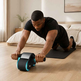Roda Abdominal Drumfit AB Fit com Rebote Automático - Twisted Media