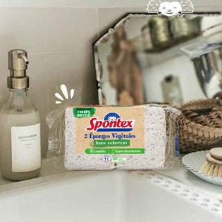 Spontex Esponja Vegetal Lavável C/2 – Limpeza Eficiente e Sustentável - Twisted Media 