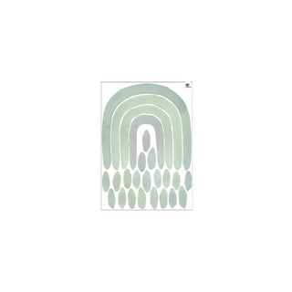 TRESXICS Green – Adesivo Decorativo Arco-Íris em Aquarela  - Twisted Media 