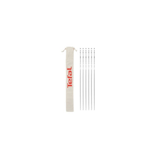 Tefal Espetos de Aço Inoxidável para Churrasco – Conjunto de 6 Peças Extralongas - Twisted Media