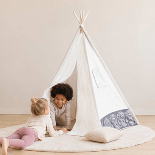 Tenda Infantil Branca 103x160cm com Estrutura em Madeira - Twisted Media