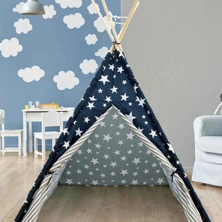 Tenda Tipi Azul com Estrelas para Crianças - Twisted Media 