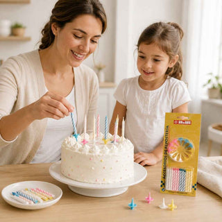 Velas de Aniversário Ibili 24 Unidades com 12 Suportes - Twisted Media