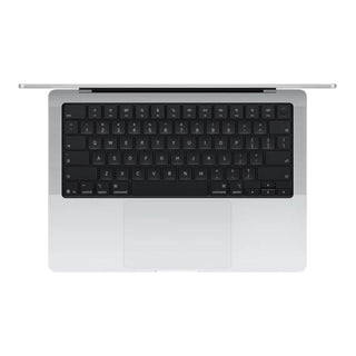 Computador portátil profissional aberto com teclado retroiluminado e ecrã de alta resolução